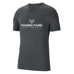 Nike Team Club 20 Cotton T-Shirt (M) Charcoal Heather-White