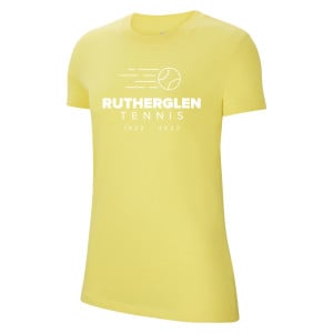 Nike Womens Team Club 20 Cotton T-Shirt (W) Tour Yellow-Black