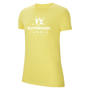 Nike Womens Team Club 20 Cotton T-Shirt (W) Tour Yellow-Black