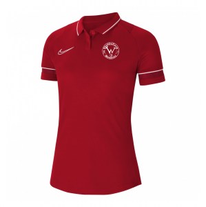 Nike Womens Academy 21 Performance Polo (W) University Red-White-Gym Red-White
