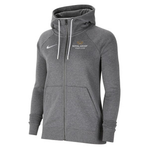 Nike Womens Team Club 20 Full-Zip Hoodie (W) Charcoal Heather-White-White