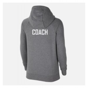 Nike Womens Team Club 20 Full-Zip Hoodie (W) Charcoal Heather-White-White