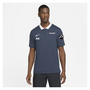 Nike Dri-FIT Park Poly Cotton Polo (M) Obsidian-White-White