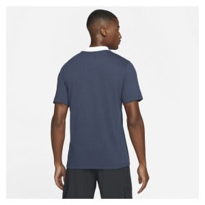 Nike Dri-FIT Park Poly Cotton Polo (M) Obsidian-White-White