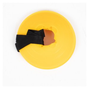 10 Saucer Cone Marker Set with Carry  Strap Yellow