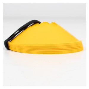 10 Saucer Cone Marker Set with Carry  Strap Yellow