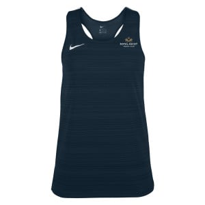 Zelus-Nike Womens Dry Miler Singlet (W) Obsidian-White
