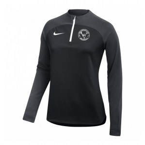 Nike Womens Academy Pro Drill Top Black-Anthracite-White