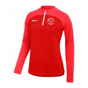 Nike Womens Academy Pro Drill Top University Red-Bright Crimson-White