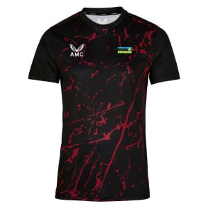 Castore SS Training Printed Tee Black-Chilli Pepper