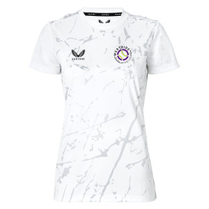 Castore Womens SS Training Printed Tee (W) 22 White-Arctic Ice