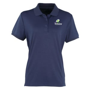 Womens Coolchecker pique polo (W) Navy