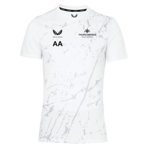 Castore Marble Printed Short Sleeve Training Tee White-Grey