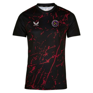 Castore Marble Printed Short Sleeve Training Tee Black-Red