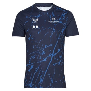 Castore Marble Printed Short Sleeve Training Tee Navy-Royal Blue-White