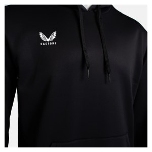 Castore Brushback Hoodie Black-White