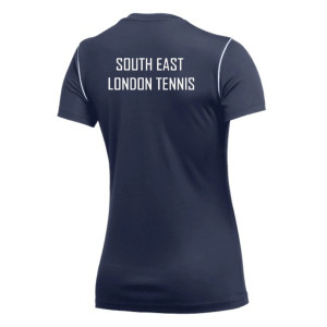 Nike Womens Dri-FIT Park 20 Short Sleeve Top (W) Obsidian-White-White