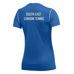 Nike Womens Dri-FIT Park 20 Short Sleeve Top (W) Royal Blue-White-White
