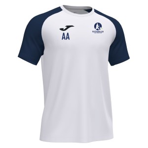 Joma Academy IV Short Sleeve Shirt (M) - White/Navy
