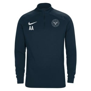 Zelus-Nike 1/4 Zip Midlayer - Obsidian/White