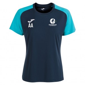 Joma Academy IV Short Sleeve Jersey (W) - Dark Navy/Fluo Turquoise