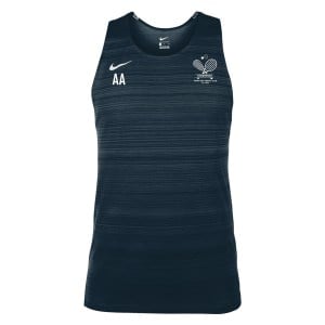 Zelus-Nike Dry Miler Mens Singlet - Obsidian/White