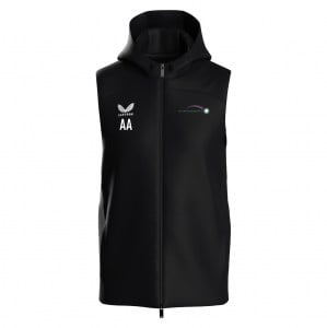 Castore Padded Gilet with Hood - Black/White