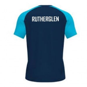 Joma Academy IV Short Sleeve Shirt (M) - Navy/Fluo Turquoise