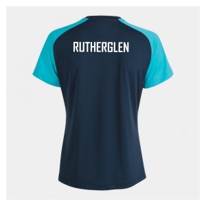 Joma Academy IV Short Sleeve Jersey (W) - Dark Navy/Fluo Turquoise