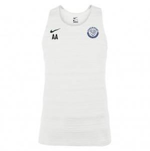 Zelus-Nike Dry Miler Mens Singlet - White/Black