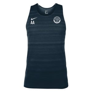 Zelus-Nike Dry Miler Mens Singlet - Obsidian/White