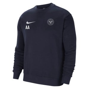 Nike Team Club 20 Fleece Crew Sweatshirt - Obsidian/White/White