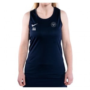 Zelus-Nike FLASH SINGLET (W) - Obsidian/White