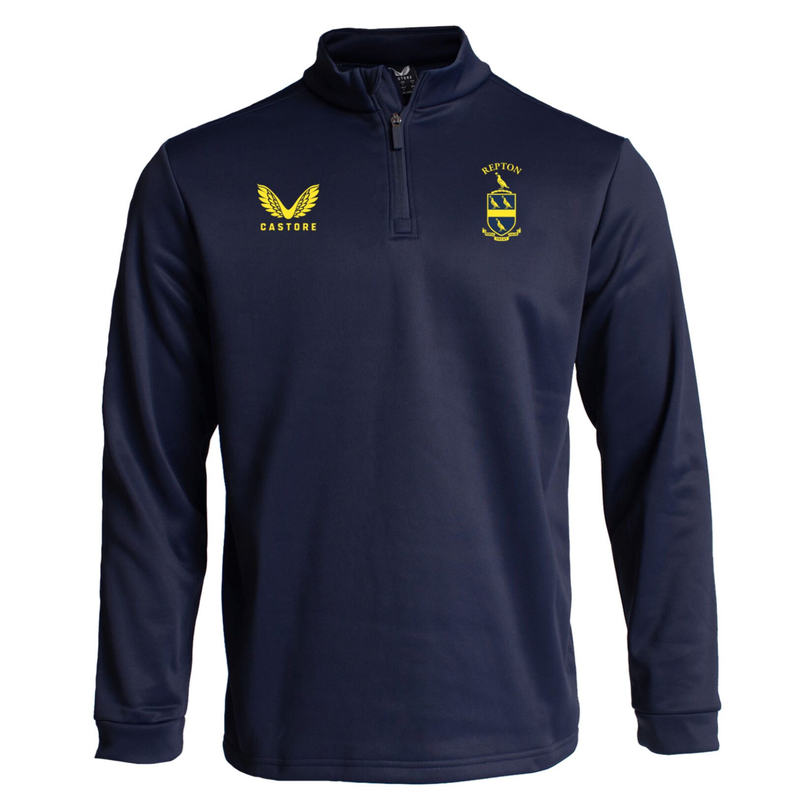 Repton Fleece Brushback 1/4 Zip Midlayer - NAVY