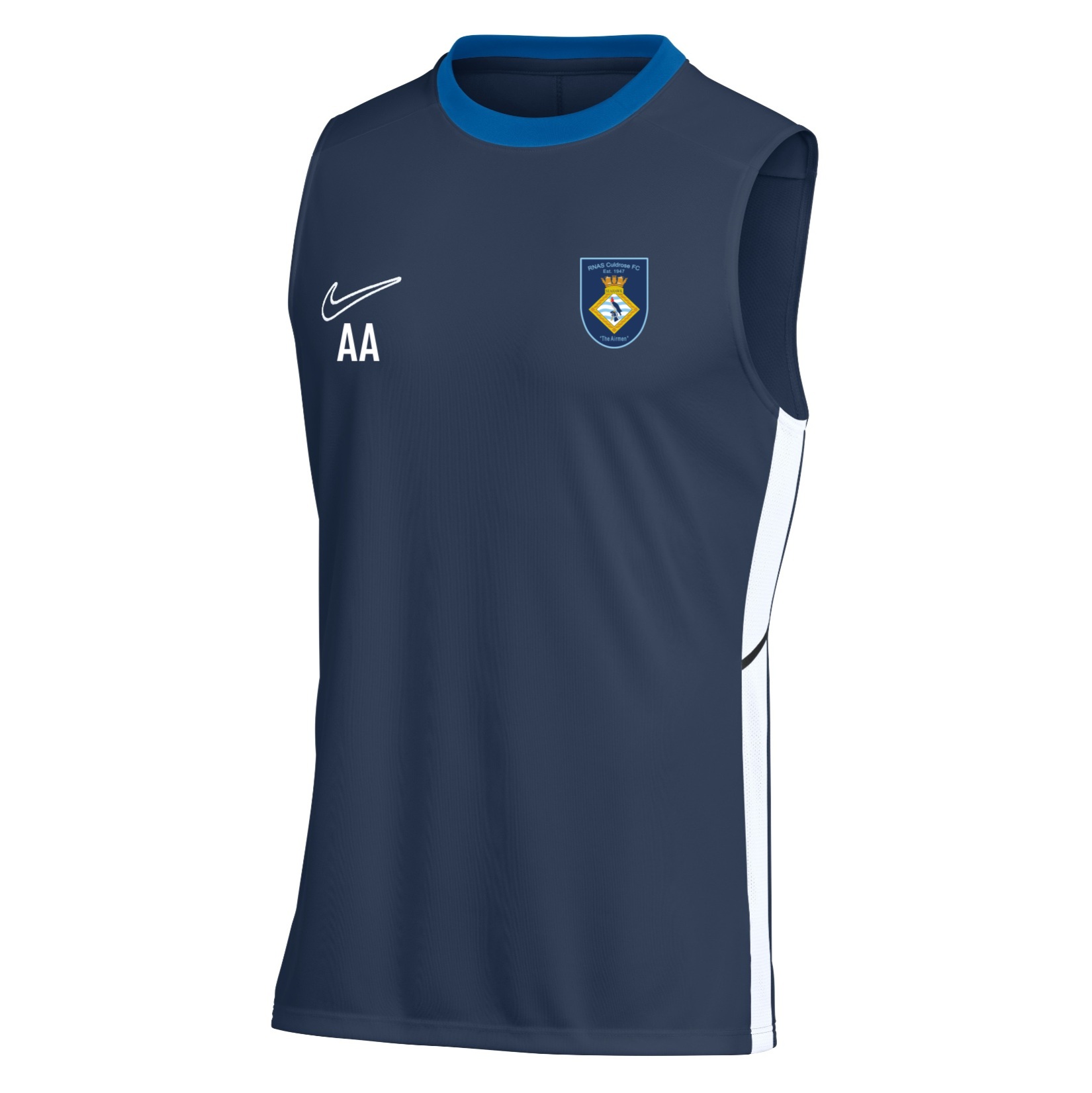 Nike Dri-FIT Academy 25 Sleeveless Top - Obsidian/Royal Blue/White