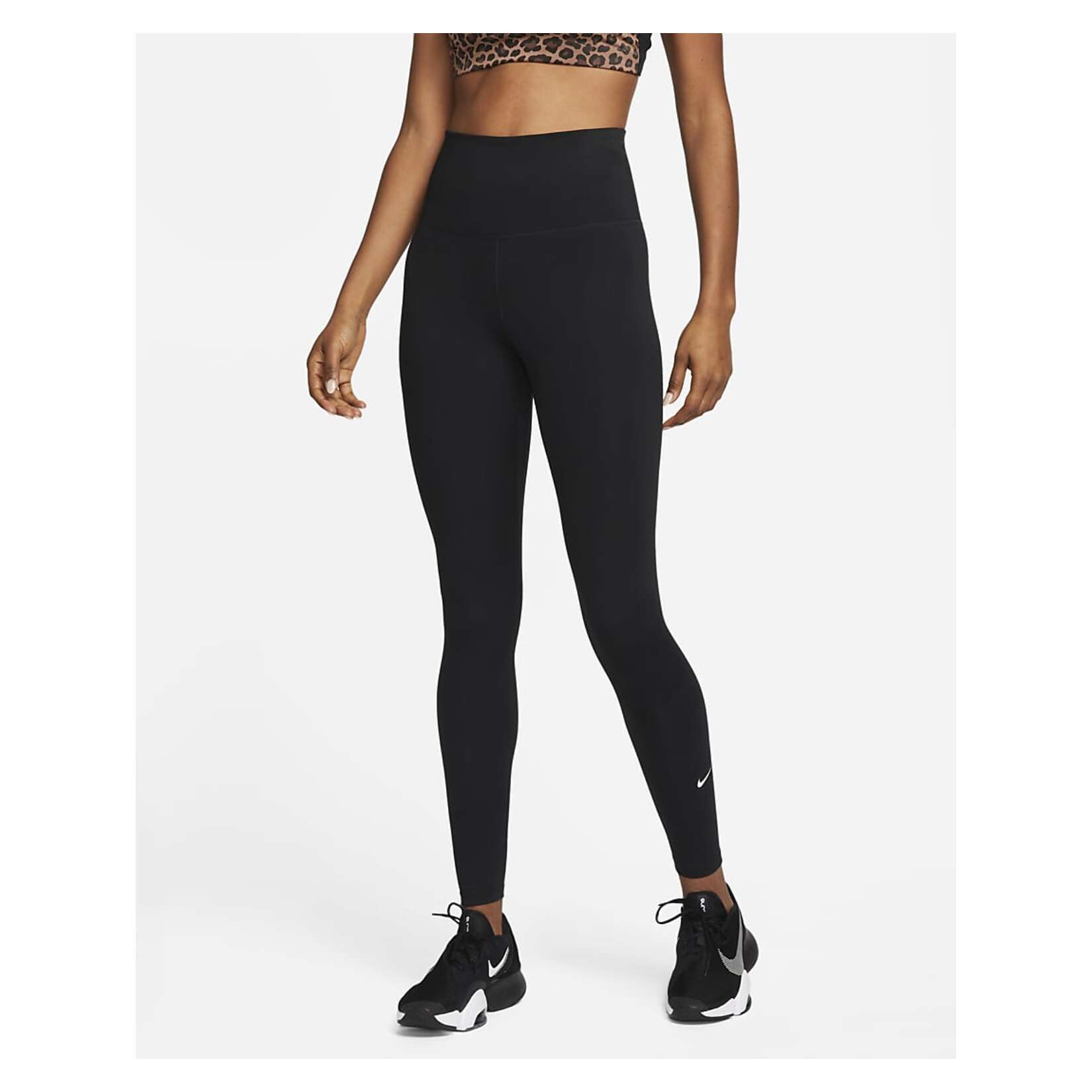 Nike One Womens High-Rise Leggings - Black/White