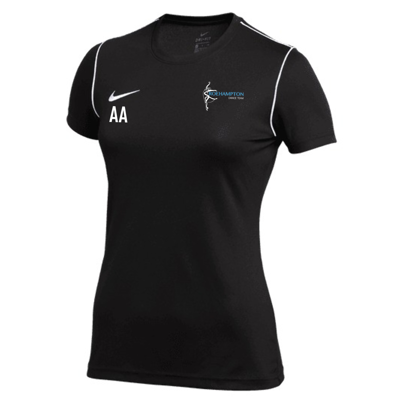 Nike Dri-FIT Park 20 Short Sleeve Top (W) - Black/White/White