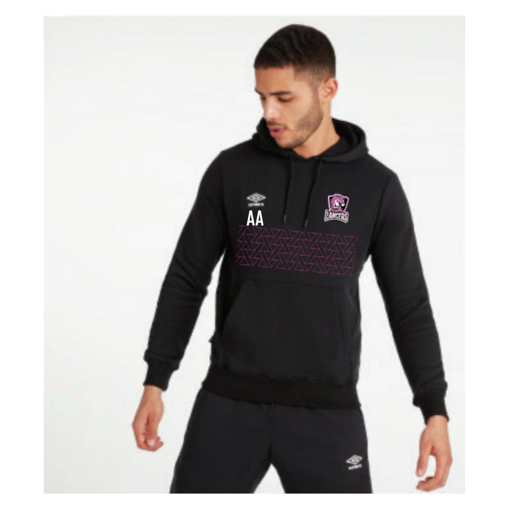Umbro Club Leisure OH Hoody - Black/White