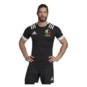 adidas-LP 3 Stripes Fitted Rugby Jersey