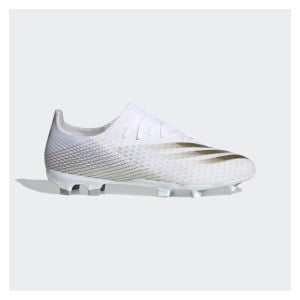 adidas-LP X Ghosted.3 Firm Ground Boots White-Met Gold Melange-Silver Met