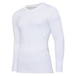 Umbro Elite V Neck Baselayer L/S White