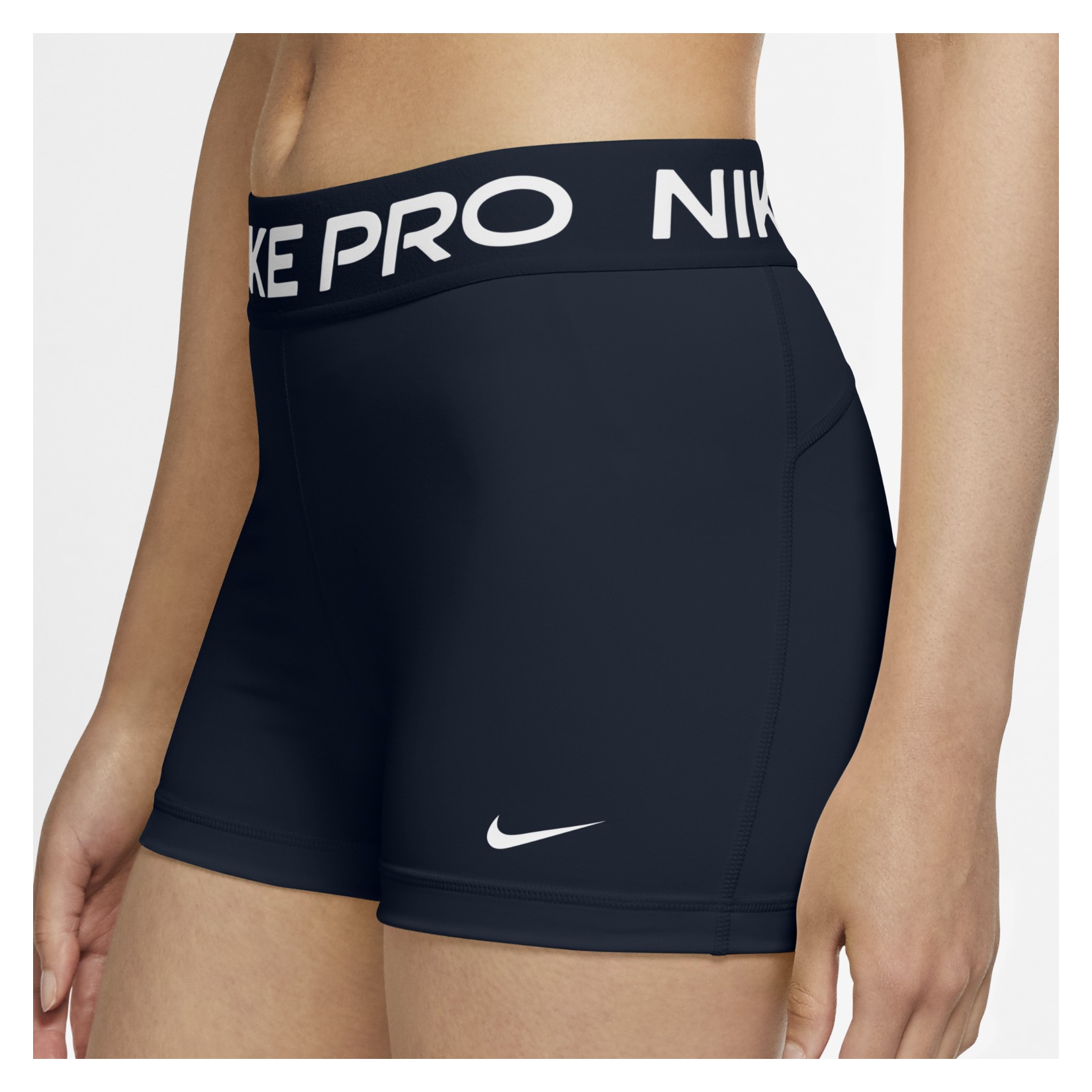 Nike Pro Womens 3 Inch Shorts Obsidian-White