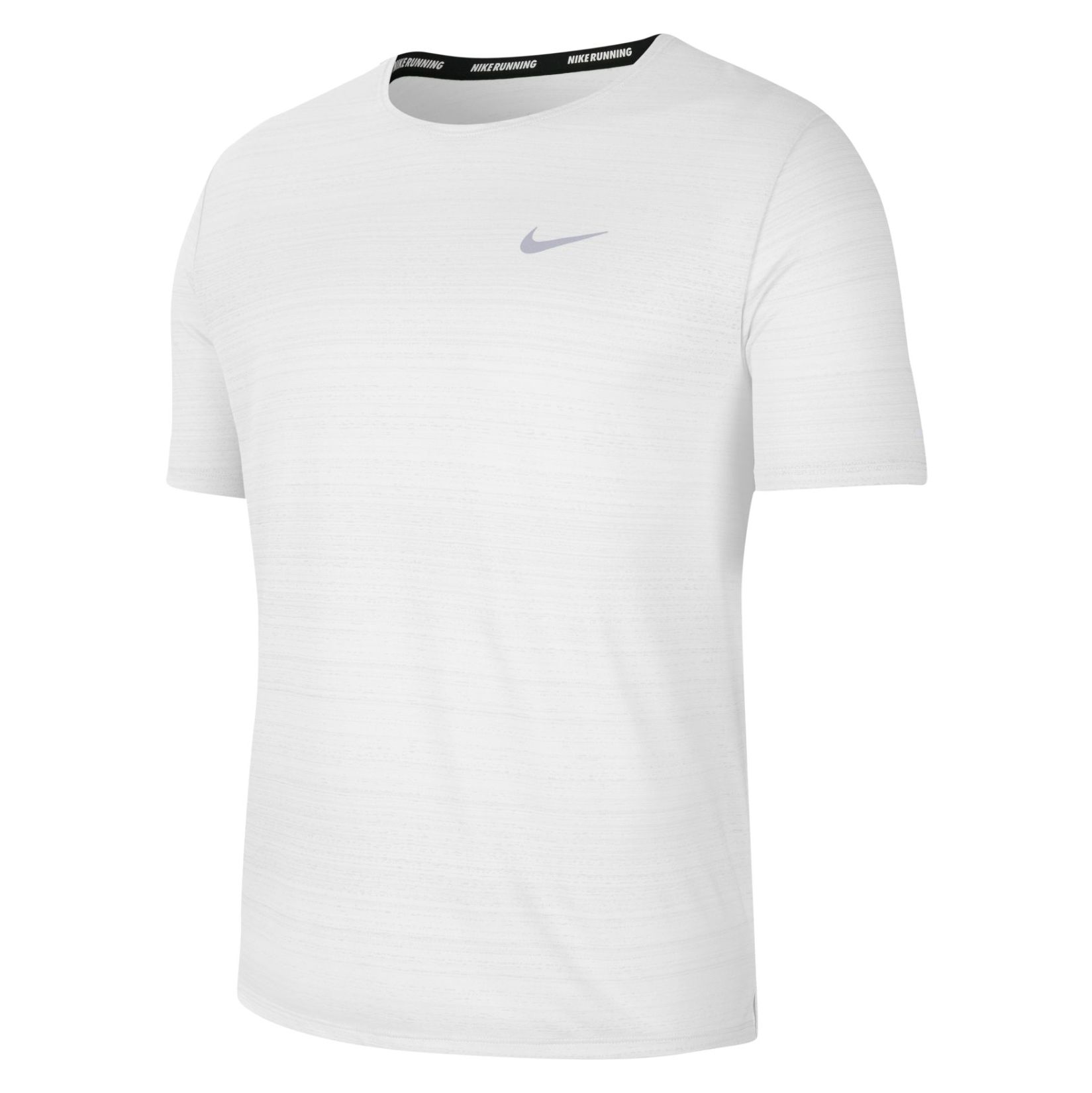 Nike Dri-FIT Miler Short Sleeve Running Top White-Reflective Silv