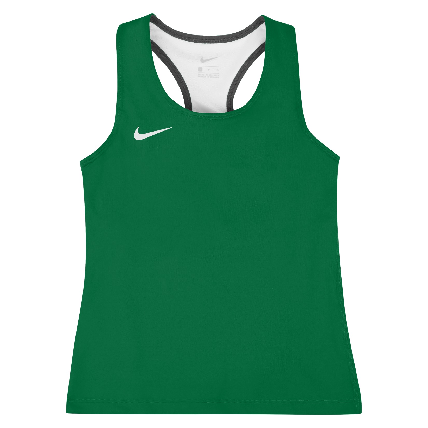 Nike Womens Airborne Running Top Pine Green-White