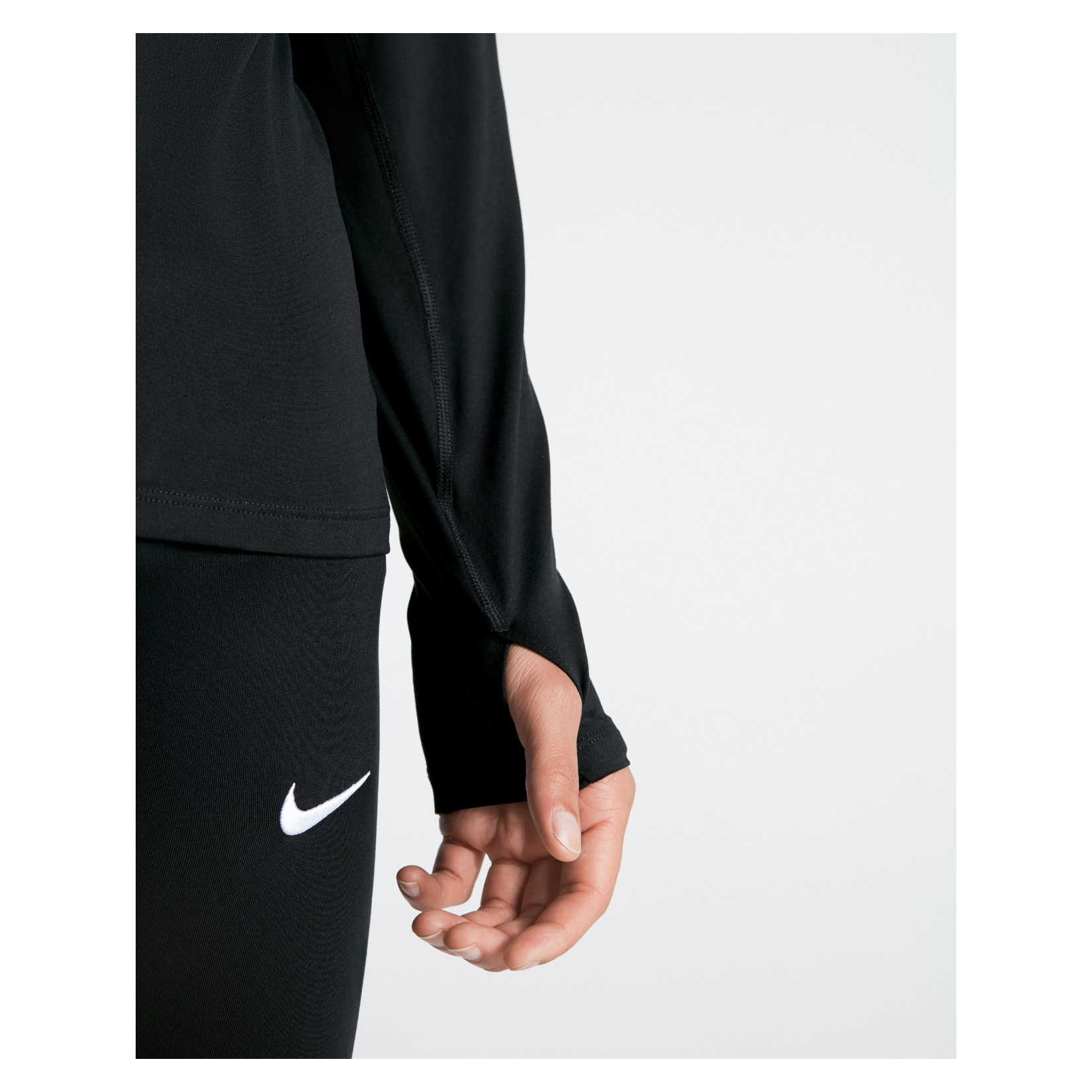 Nike Dry Element Half Zip Running Top Black-White
