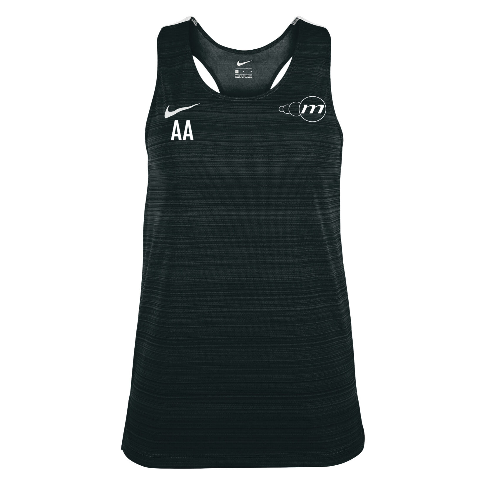 Zelus-Nike Dry Miler Singlet (W) - Black/White