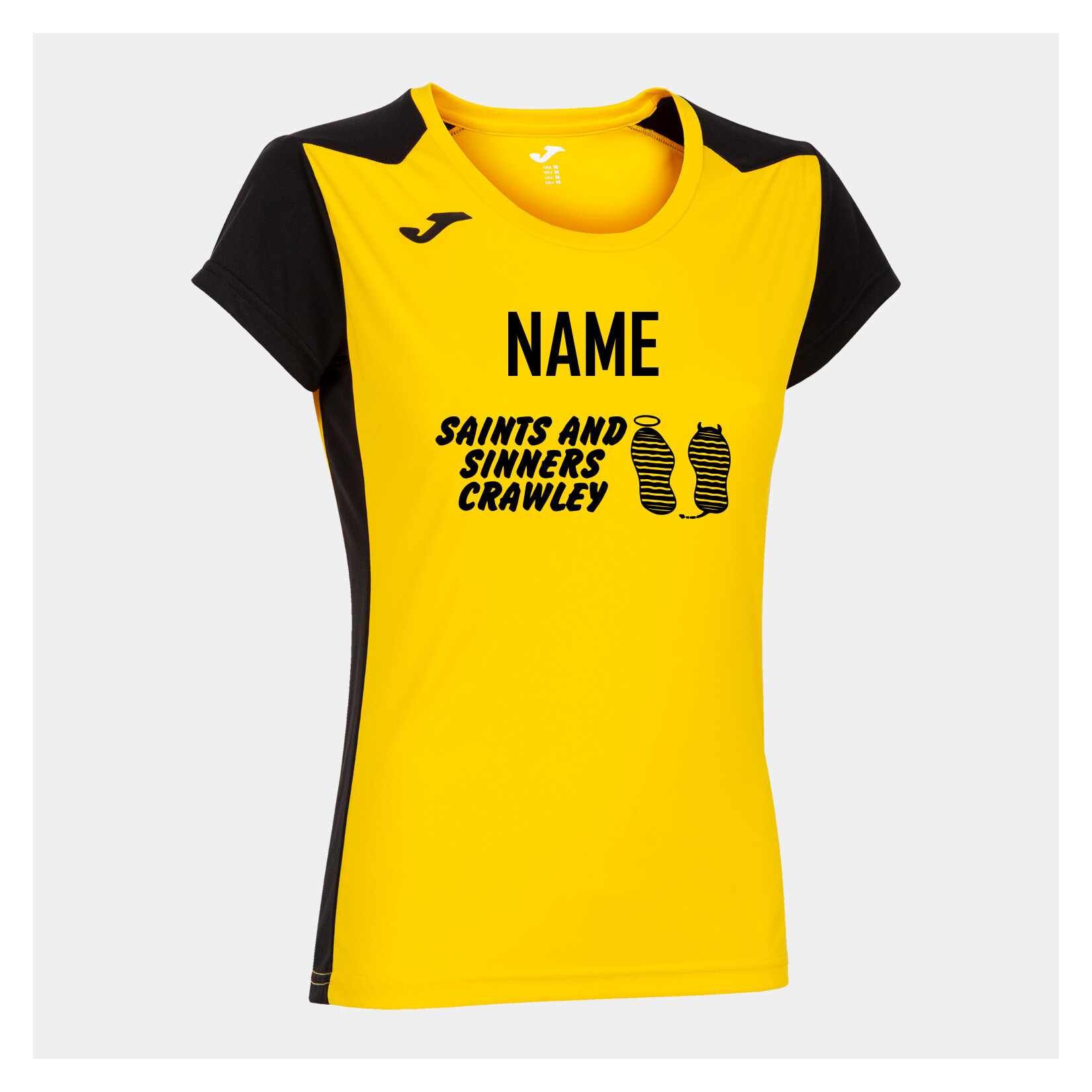 Joma Record II Running Tee (W) - Yellow/Black