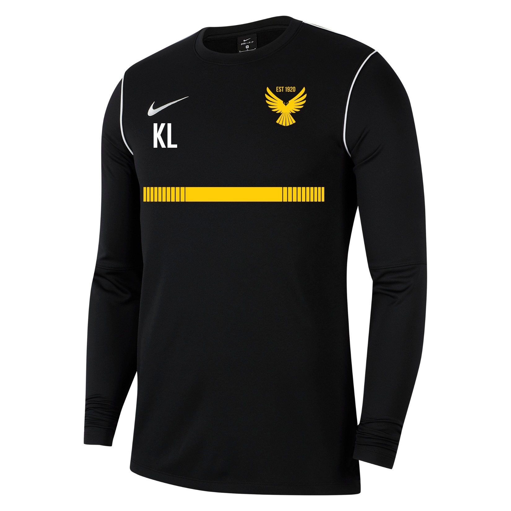 Nike Dri-FIT Park 20 Crew Top - Black/White/White