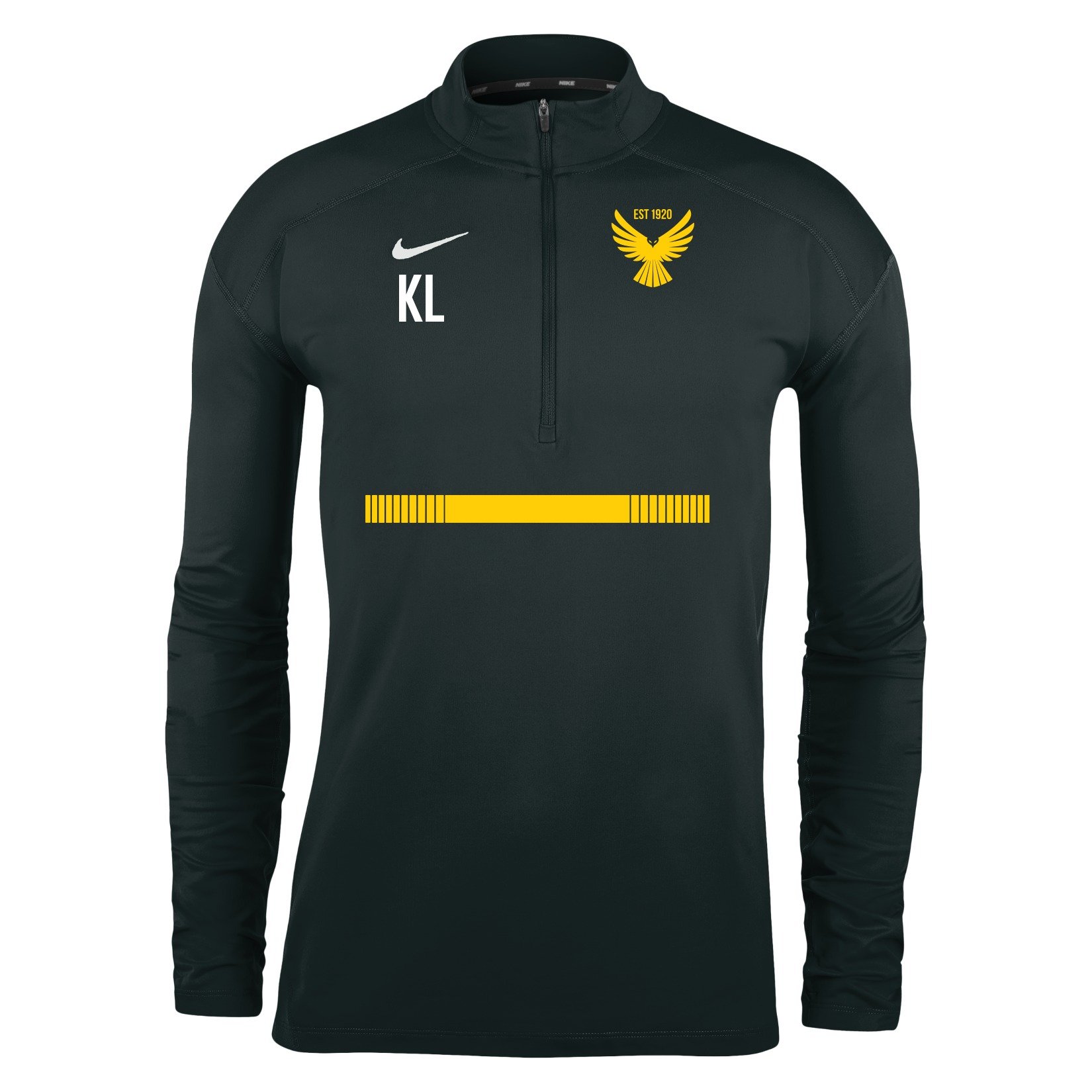 Zelus-Nike Dry Element Half Zip Running Top - Black/White