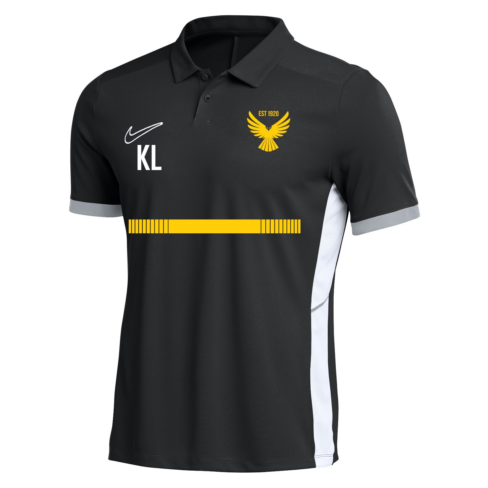 Nike Dri-FIT Academy 25 Polo - Black/White/White